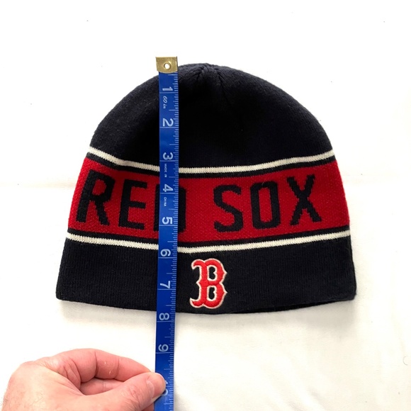 BOSTON RED SOX knitted Beanie Hat, Navy, Red & Black ONE SIZE Unisex - Picture 5 of 10